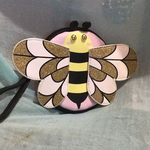 Betsy Johnson  bumble bee wristlet or can be used as a cosmetic bag